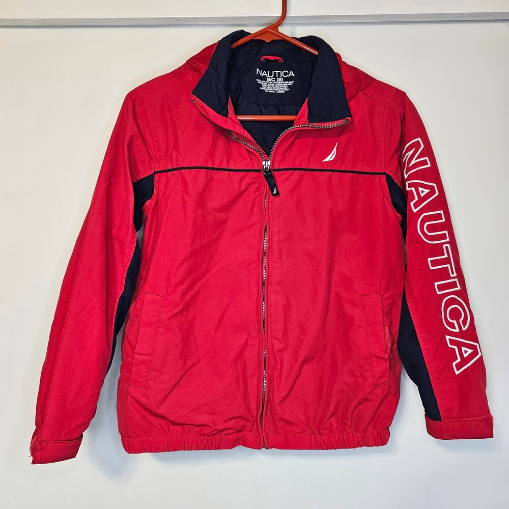 Nautical Boys Lightweight Anchor Jacket | Size S8-10 | Kids Full Zip Windbreaker